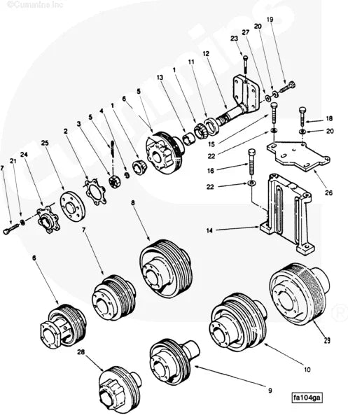 Cummins 3020474 Fan Pulley - Truck To Trailer