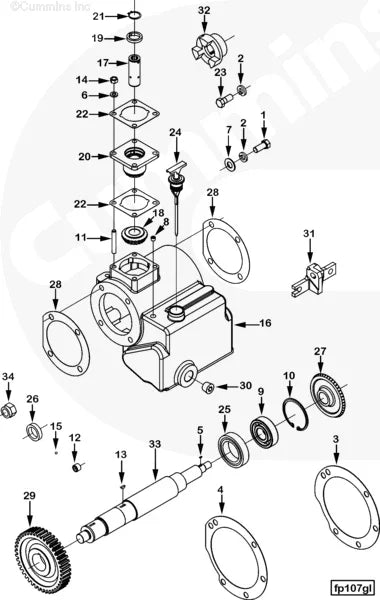 Cummins 3021456 Fuel Pump Support - Truck To Trailer