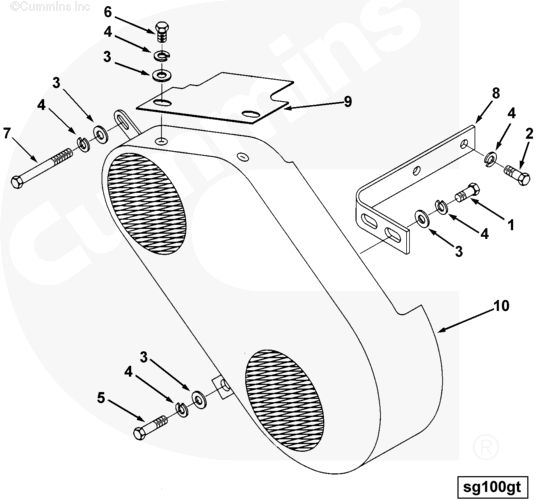 Cummins 3022183 Belt Guard Brace - Truck To Trailer