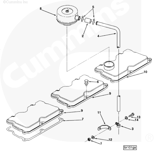 Cummins 3022811 Vent Tube - Truck To Trailer