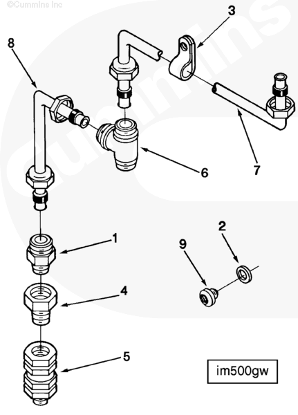 Cummins 3025228 Fuel Drain Tube - Truck To Trailer