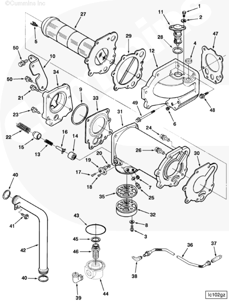 Cummins 3031748 Filter Head Adapter - Truck To Trailer