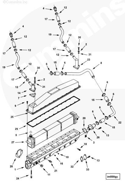 Cummins 3033482 Water Outlet Connection - Truck To Trailer