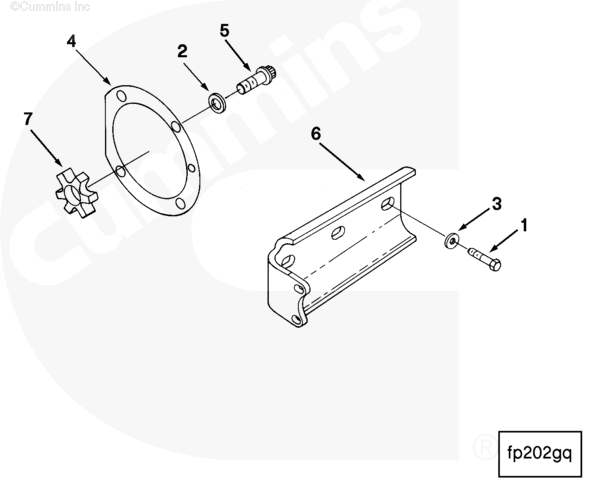 Cummins 3034884 Fuel Pump Brace - Truck To Trailer