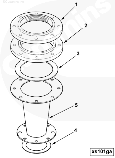 Cummins 3036786 Exhaust Outlet Connection - Truck To Trailer