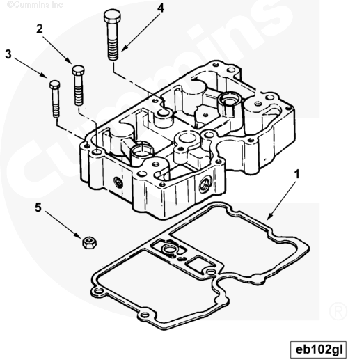 Cummins 3042711 Studded Hexagon Cap Screw - Truck To Trailer