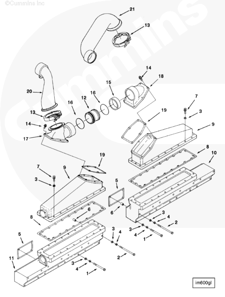 Cummins 3047467 Air Crossover Connection - Truck To Trailer