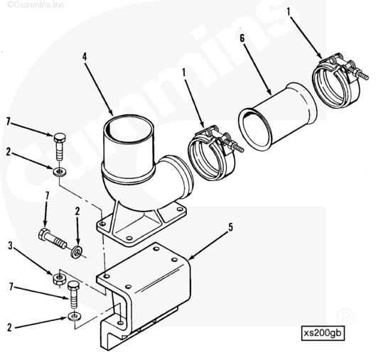 Cummins 3048002 Exhaust Outlet Connection - Truck To Trailer