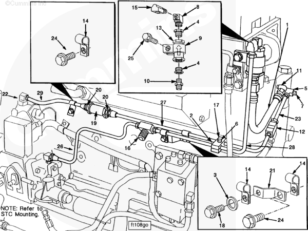 Cummins 3056120 Fuel Supply Tube - Truck To Trailer