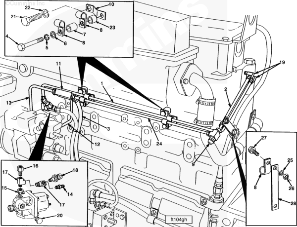 Cummins 3065165 Bleed Tube - Truck To Trailer