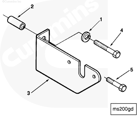 Cummins 3065453 Throttle Control Bracket - Truck To Trailer