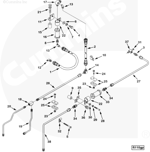 Cummins 3069214 Fuel Supply Tube - Truck To Trailer