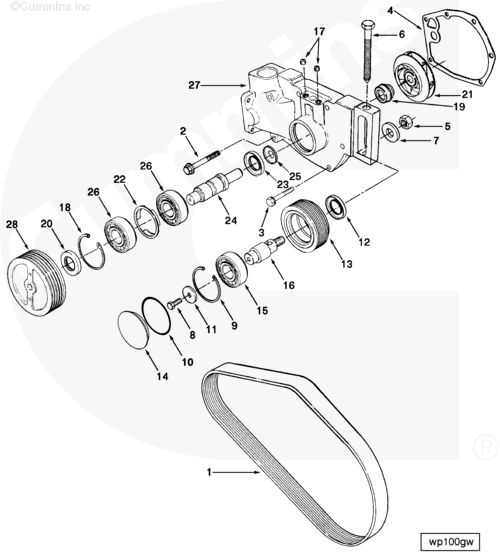 Cummins 3069644 Water Pump Body - Truck To Trailer