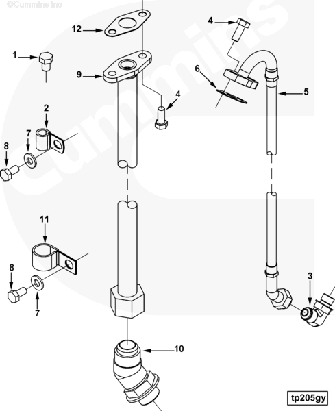 Cummins 3069802 Flexible Hose - Truck To Trailer