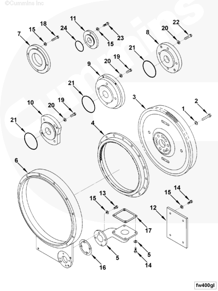 Cummins 3070866 Spline Adapter - Truck To Trailer