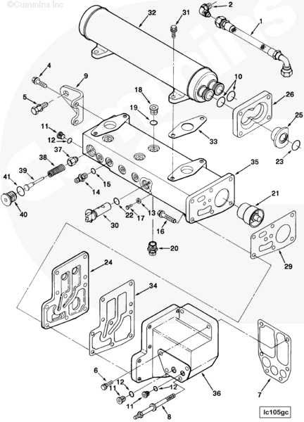 Cummins 3072341 Oil Cooler Support Gasket - Truck To Trailer