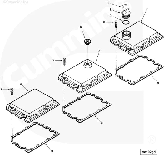 Cummins 3076366 Rocker Lever Cover - Truck To Trailer