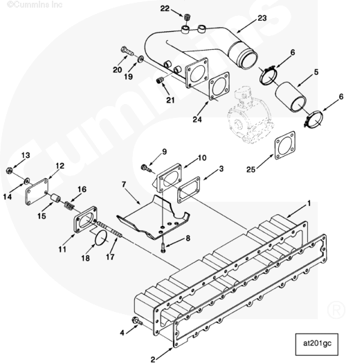 Cummins 3079954 Air Crossover Connection - Truck To Trailer