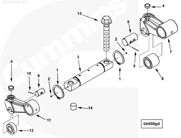 Cummins 3082428 Cam Follower Lever - Truck To Trailer