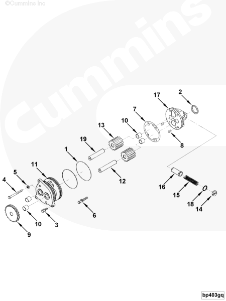Cummins 3086221 Lubricating Oil Pump Drive Shaft - Truck To Trailer