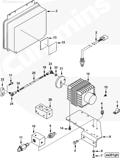 Cummins 3088930 Control Rod - Truck To Trailer