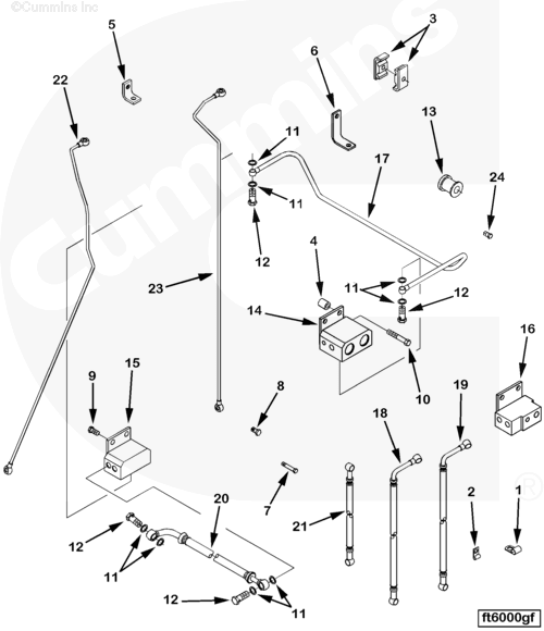 Cummins 3093291 Tube Brace - Truck To Trailer