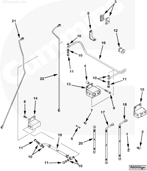 Cummins 3094785 Fuel Transfer Tube - Truck To Trailer