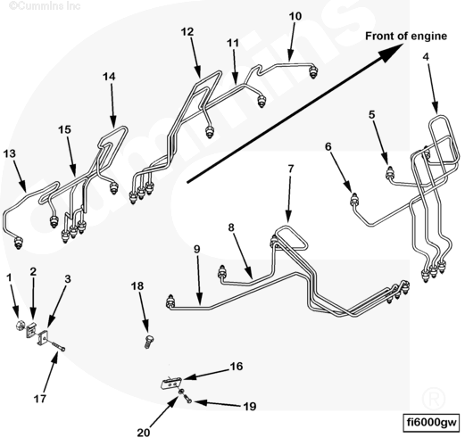 Cummins 3094872 Injector Fuel Supply Tube - Truck To Trailer