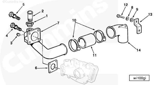 Cummins 3250515 Tube Brace - Truck To Trailer