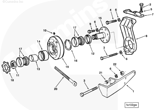 Cummins 3250754 Fan Bracket - Truck To Trailer