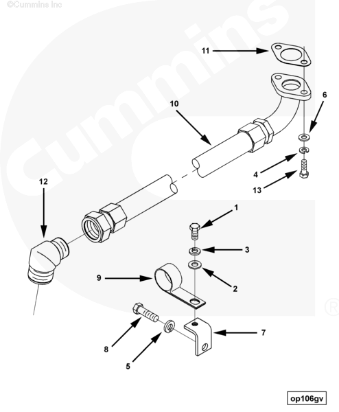 Cummins 3250943 Flexible Hose - Truck To Trailer