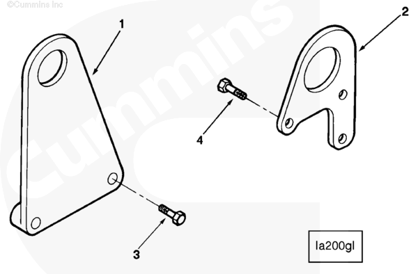 Cummins 3251557 Lifting Bracket - Truck To Trailer