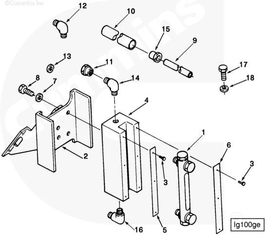 Cummins 3254508 Oil Manifold - Truck To Trailer