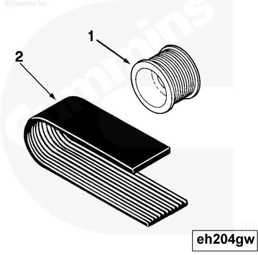 Cummins 3255552 V Ribbed Belt - Truck To Trailer