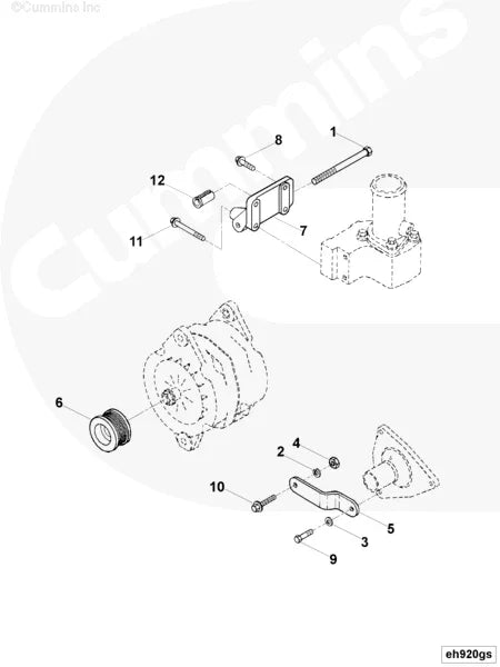 Cummins 3276799 Alternator Brace - Truck To Trailer