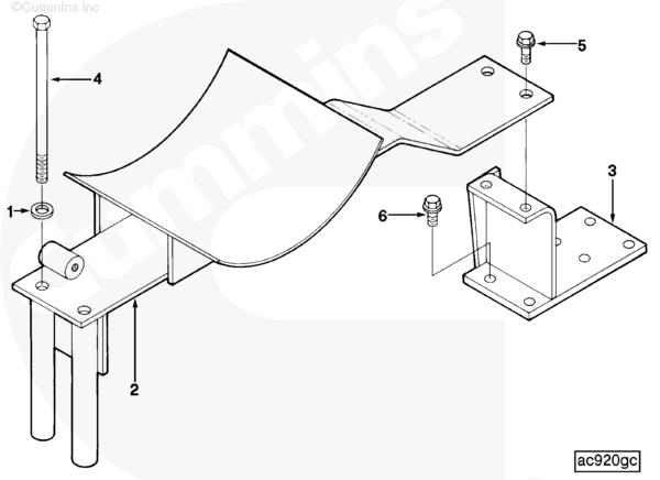 Cummins 3280835 Retaining Brace Bracket - Truck To Trailer