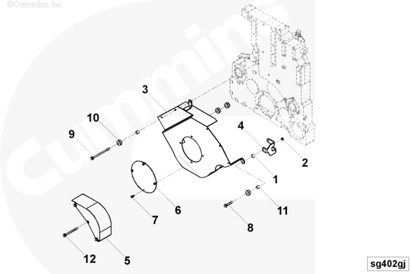 Cummins 3349147 Damper Guard Bracket - Truck To Trailer