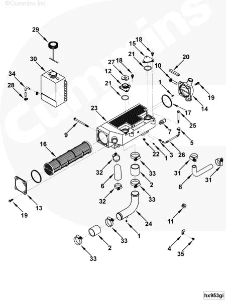Cummins 3349187 Hexagon Flange Head Cap Screw - Truck To Trailer