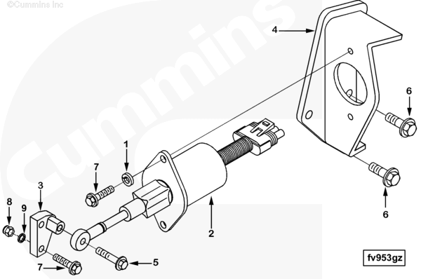 Cummins 3349758 Solenoid Bracket - Truck To Trailer