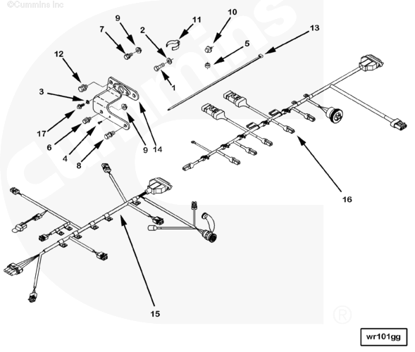 Cummins 3349866 Wiring Harness - Truck To Trailer