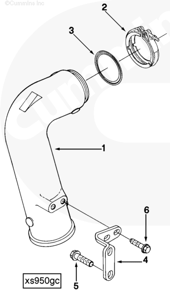 Cummins 3354905 Exhaust Collector Connection Bracket - Truck To Trailer