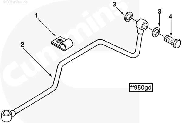 Cummins 3355959 Fuel Supply Tube - Truck To Trailer