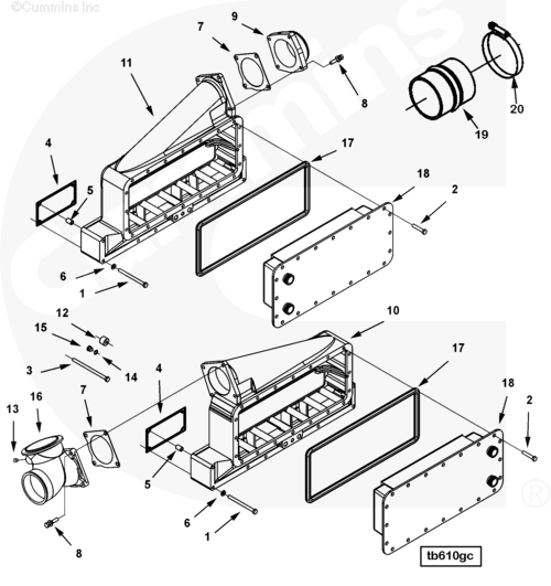 Cummins 3393154 Air Intake Manifold - Truck To Trailer