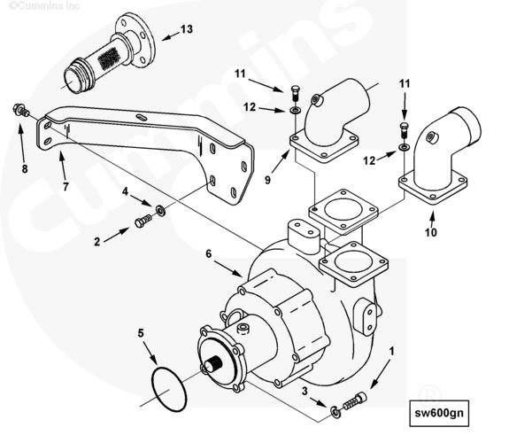 Cummins 3393408 Tube Connector - Truck To Trailer