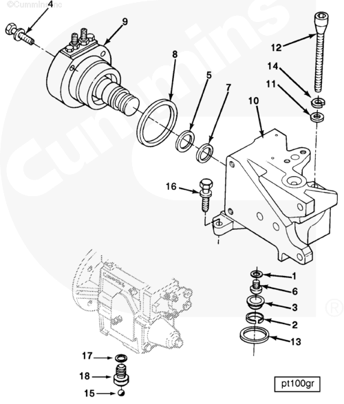 Cummins 3408331 Electronic Fuel Control Actuator - Truck To Trailer