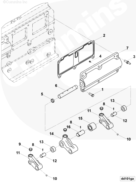 Cummins 3411412 Cam Follower Housing - Truck To Trailer