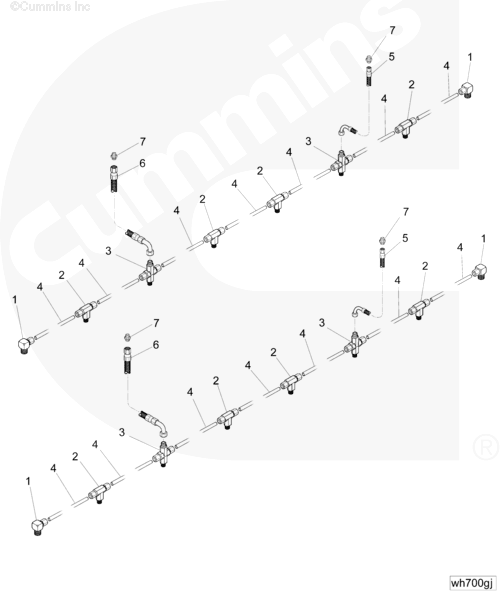 Cummins 3424607 Male Adapter Elbow - Truck To Trailer