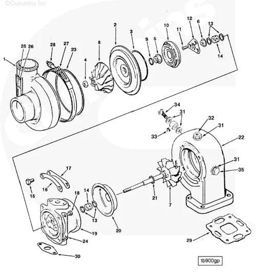 Cummins 3545717 Turbocharger Rotor - Truck To Trailer