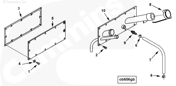 Cummins 3634344 Plain Hose - Truck To Trailer