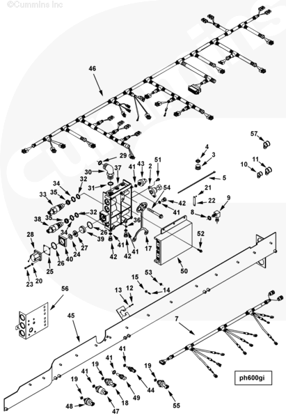 Cummins 3637456 Electronic Control Module Wiring Harness - Truck To Trailer